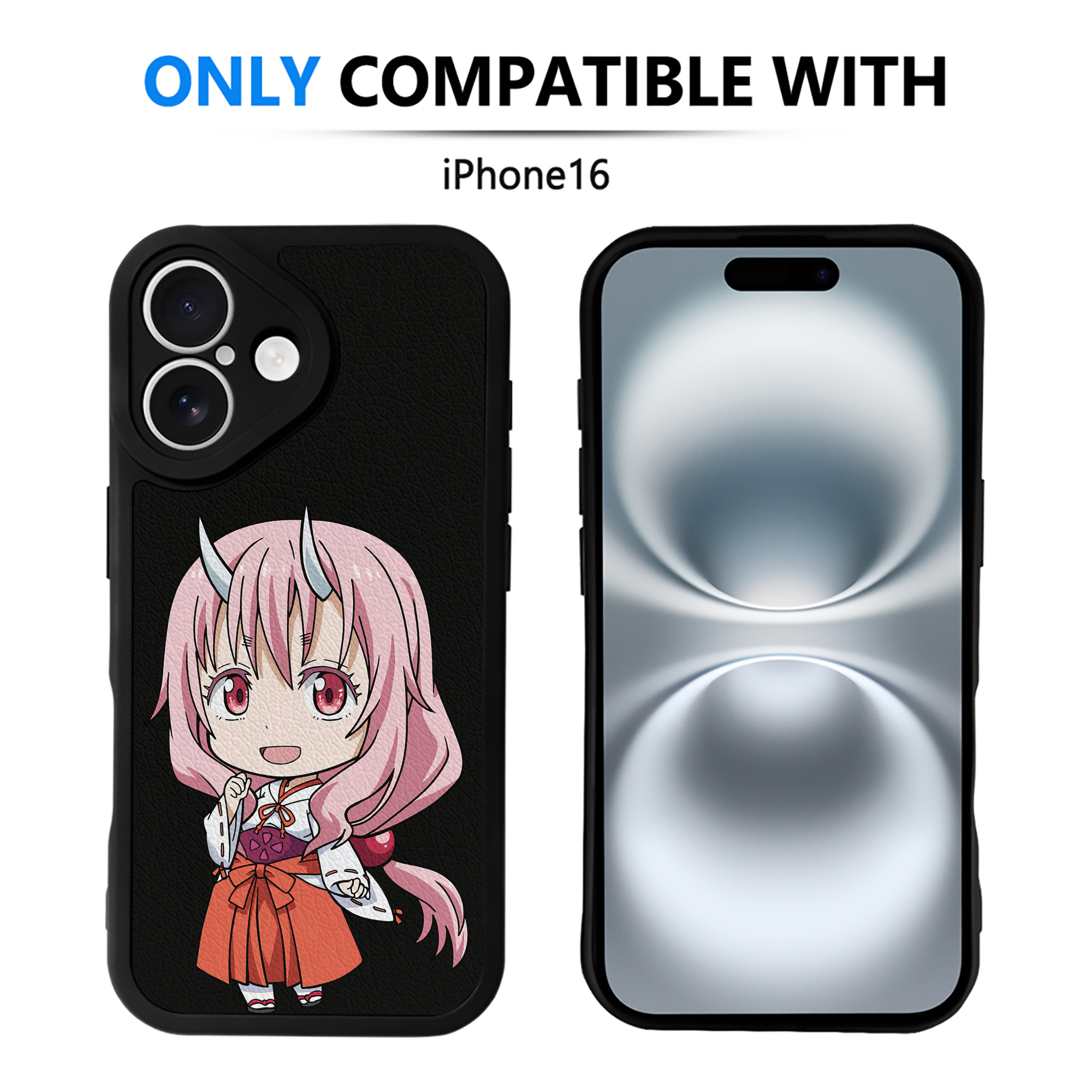 （画像用） 転スラ Regarding Reincarnated to Slime 【iPhone 16シリーズ対応】シリコンスマホケース（レザー調） 材質：シリコン